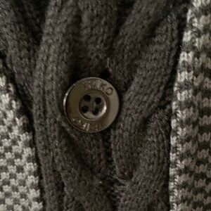 Men's Vintage knit Black and Gray Sweater Italy